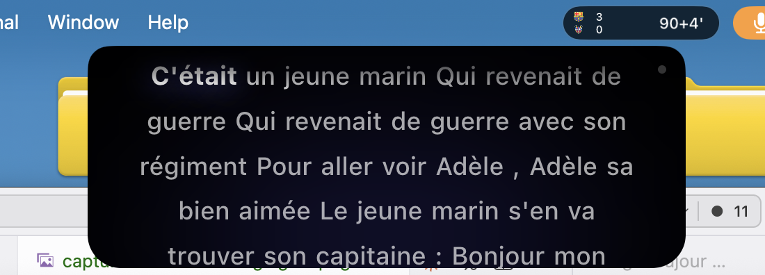 NochePro affiché dans l'encoche du MacBook — téléprompter discret dans la barre de menu